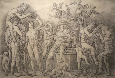 Bacchanale avec pressoir à vin